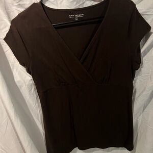 Ann Taylor Deep Brown Blouse